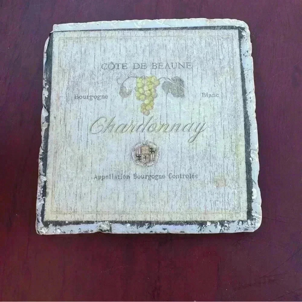 Lauren Hamilton Merlot Coaster Set - Picture 3 of 4
